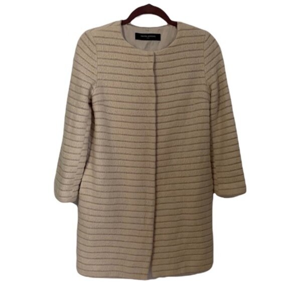 United Arrows cream luxury long fur coat size 38 - Picture 2 of 9